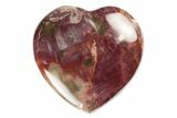 Polished Triassic Petrified Wood Heart - Madagascar #194915-1